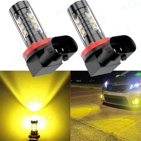 Amazon Aqj H H H Led Fog Light Bulbs K Golden Yellow Fog