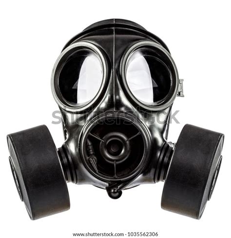 Gas Mask Double Filter On White Stock Photo (Edit Now) 1035562306