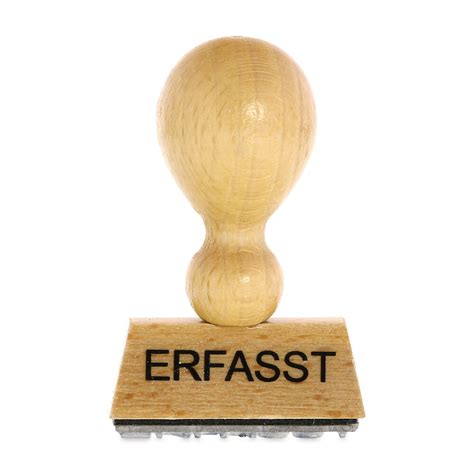 Holzstempel Mit Standardtext Erfasst Stempel Versand At