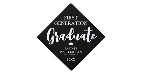 Modern Typography First Generation Graduation Cap Topper Zazzle