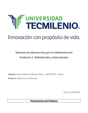 Evidencia Sistemas De Inf Tetramestre Mayo Agosto Asignatura