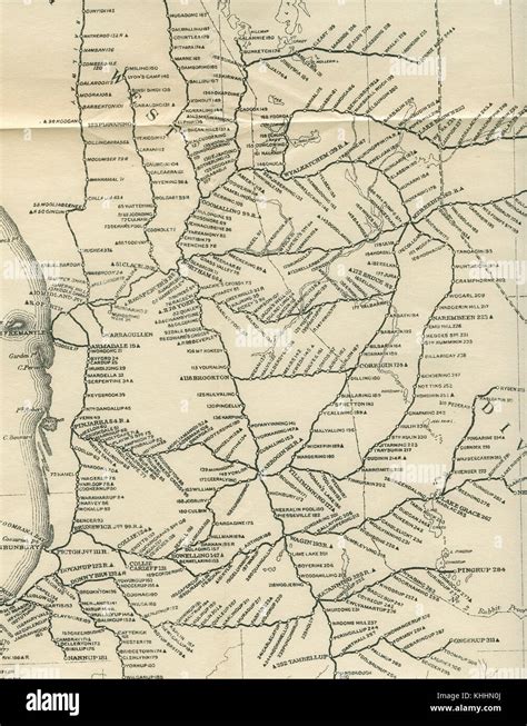 Wa Part Railway Network Map 1935 Stock Photo Alamy