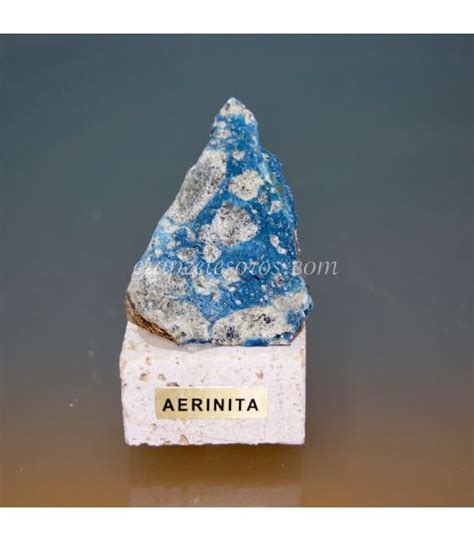 Aerinita De Huesca En Peana De Travertino Minerales En Travertino