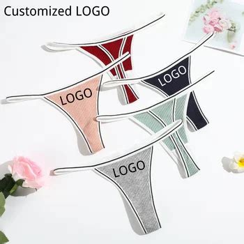 Custom Logo Cotton Thong Bikini Plus Size Women S Underwear Panties Cotton String Fitness Sexy