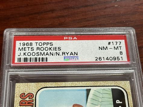 1968 Topps 177 Mets Rookie Stars Jerry Koosman Nolan Ryan Rookie RC