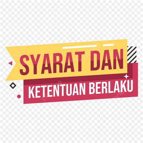 Hình ảnh Syarat Dan Ketentuan Berlaku Yếu Tố Thiết Kế Png Syarat Dan