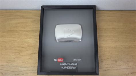 Youtube Silver Play Button Thousand Subscribers Reward Youtube