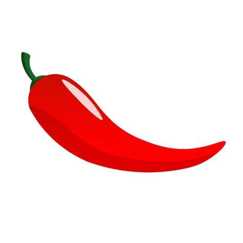 Premium Vector Hot Chili Pepper Vector Illustration Isolated On White Background Flat Design