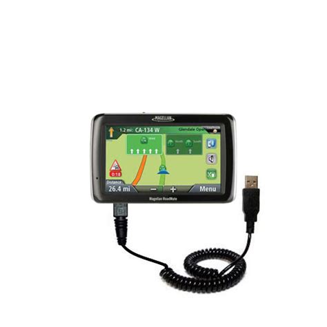 Coiled Power Hot Sync Usb Cable Suitable For The Magellan Roadmate Lm With Both Data And