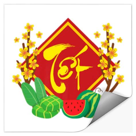 Tet Vietnamese New Year Chuc Mung Nam Moi Stickers Sold By