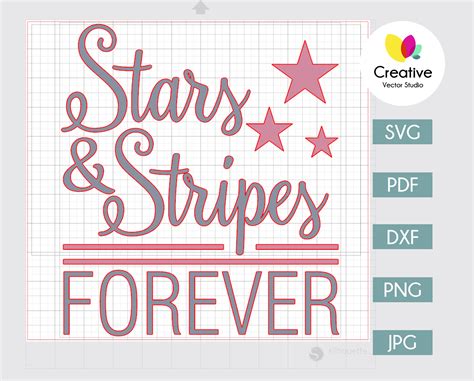 Stars And Stripes Forever SVG 2 Creative Vector Studio