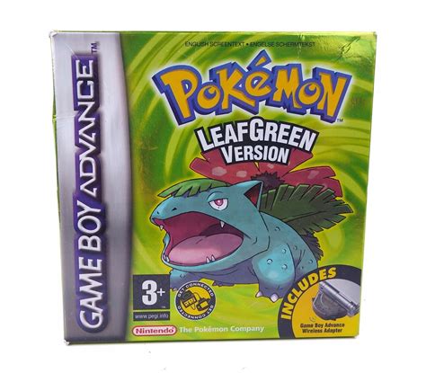 POKEMON LEAFGREEN Game Boy Advance SP GBA 12971270700 Oficjalne