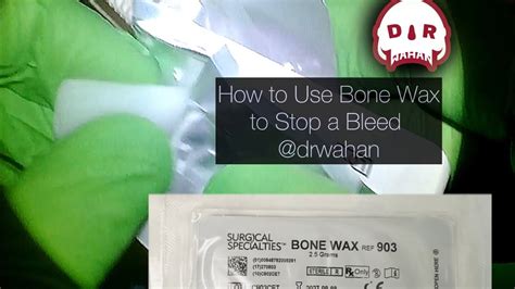 Black And White Version Bone Wax To Manage A Bleed During Dental