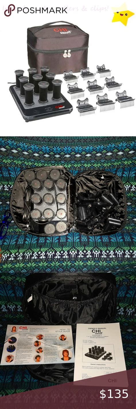 Chi Smart Magnify Hot Rollers Set Plus Extra Rollers Clips Roller Set Roller Clips