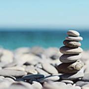 Pile Of Stones On Beach By Dhmig Photography