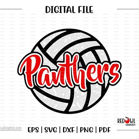 Weslaco Panthers Volleyball Svg Etsy