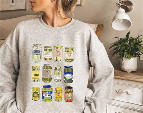 Vintage Canned Pickles Sweatshirt Pickle Shirt Pickle Crewneck