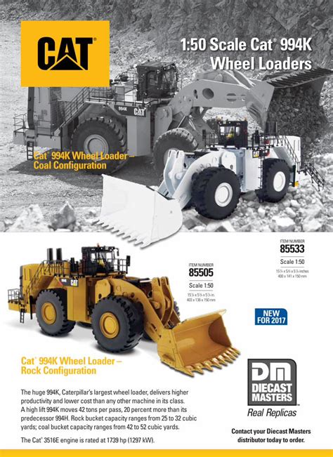 Pdf 1 50 Scale Cat 994k Wheel Loadersthe Huge 994k Caterpillar’s Largest Wheel Loader