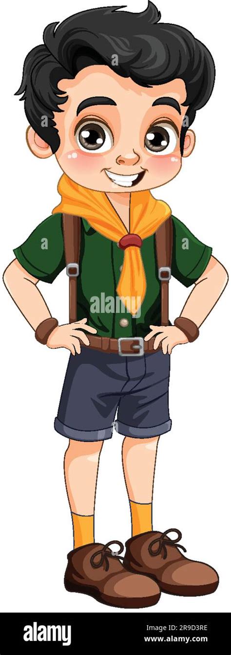 Scout Boy Cartoon Character illustration Stock Vector Image & Art - Alamy