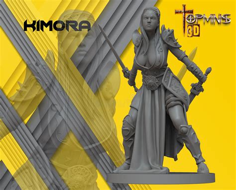 Stl File Female Warrior Games Rpg War Hammer D Printable Model To