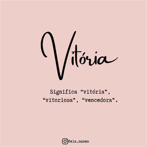 Vitória Significado dos nomes femininos Significados dos nomes