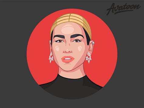 Cartoon Portrait Avatar: Dua Lipa by Avatoon on Dribbble