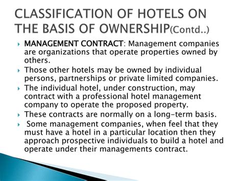 Classification Of Hotels