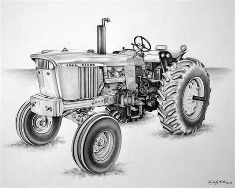 8x10 John Deere 4020 Print Pencil Drawing Etsy Canada In 2024