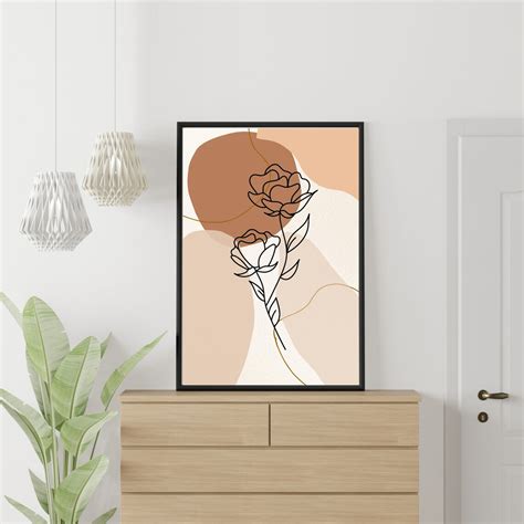 Rose Wall Art Print Floral Wall Decor Bohemian Wall Art - Etsy