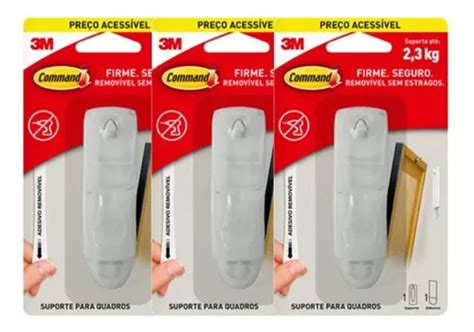 Kit 3 Ganchos Suporte Branco P Quadros Command 3m Até 2 3kg MercadoLivre