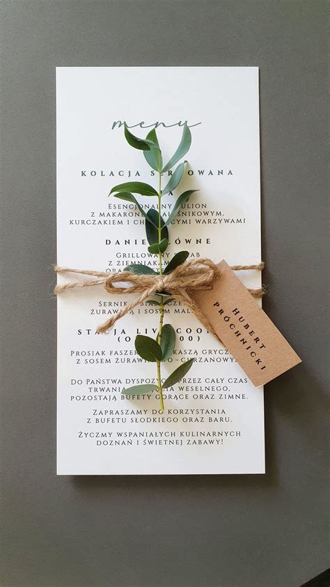 Napa Wedding Menu Cards Winery Menu Template For Wedding Etsy Artofit