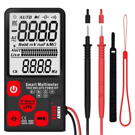 Multímetro digital automático con pantalla LCD voltímetro de CC y CA