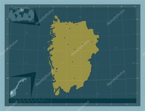 Vestland Condado De Noruega Forma De Color Sólido Ubicaciones De Las