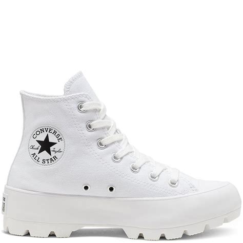 White Boot Platform Converse Canvas Wedge High Top Lugged Club - Etsy