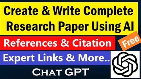 How To Use Chat GPT For Research Papers How To Find Citation And