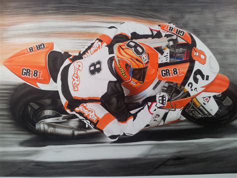 Motogp Art Racer Portraits Professional Airbrush Portrait Art Of The