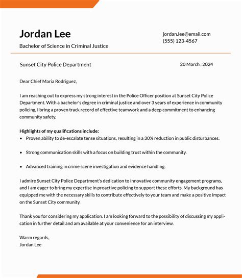 Police Officer Cover Letter Guide With Examples And Tips