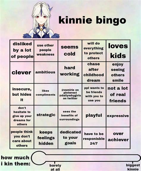 Ningguang Kinnie Bingo Artofit