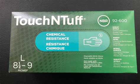 Ansell Touch N Tuff Green Nitrile Disposable Gloves 92 600 Large Ebay