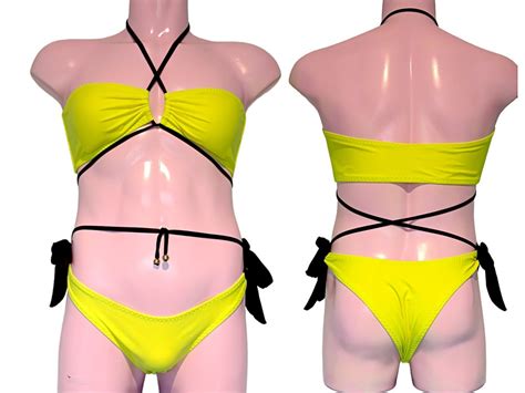 Brazilian Gaff Bikini With Bow For Women Trans Crossdresser Crossdressers Sissy Thong Etsy