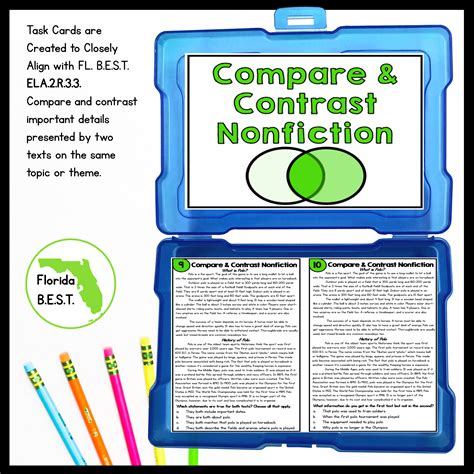 Compare And Contrast Nonfiction Task Cards 2nd Grade Magicore