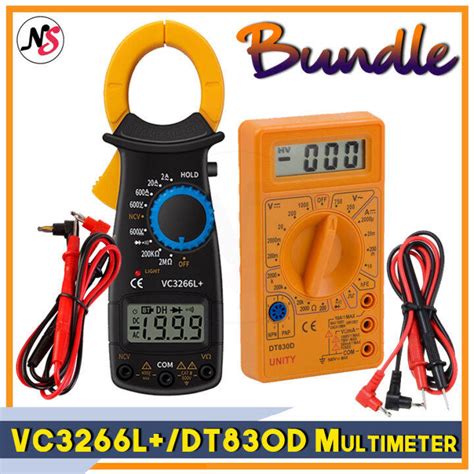 Bundle Vc L Mini Multimeter Clamp Digital Display Ammeter