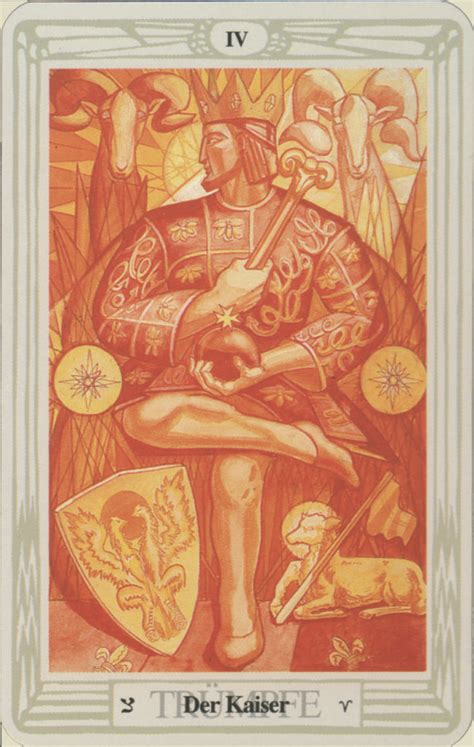 Tarotkarte Der Kaiser Im Crowley Thoth Tarot Tarot De