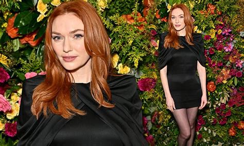 Eleanor Tomlinson Looks Effortlessly Chic In Sleek Black Number As She