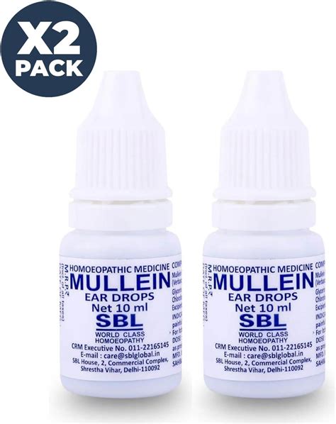 Sbl Mullein Ear Drops X Ml Relief For Ear Infections Earache