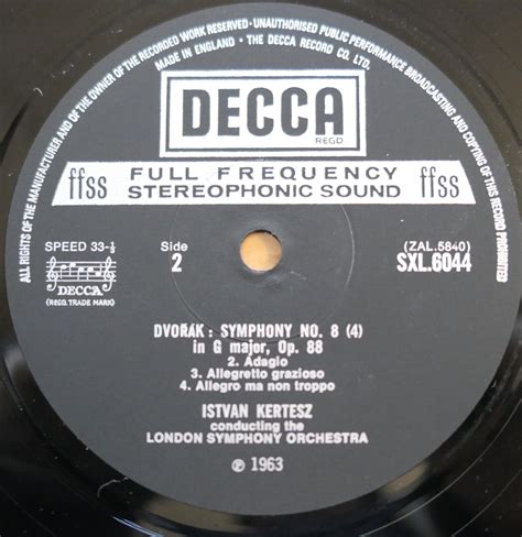 SXL 6044 Dvorak Symphony No 8 Istvan Kertesz EXCELLENT Decca LP EBay