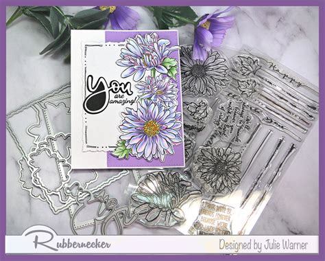 Lavender Daisies on a Handmade Card - SO Pretty! - Rubbernecker Blog