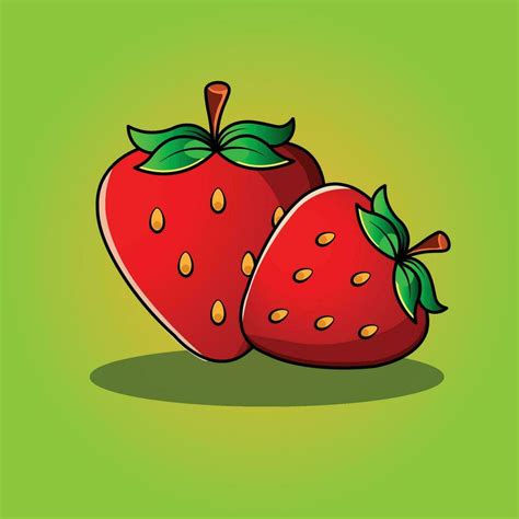 Strawberry Vector Illustration 27578569 Vector Art At Vecteezy