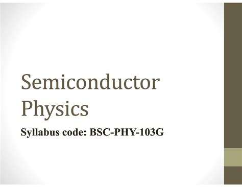 Semiconductors Instrinsic And Extrinsic Bsc Information Technology