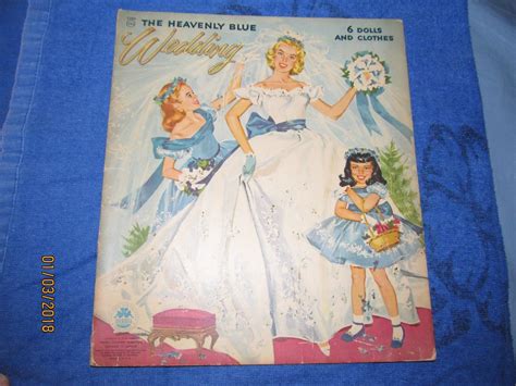 Vintage The Heavenly Blue Wedding Paper Dolls Antique Price Guide